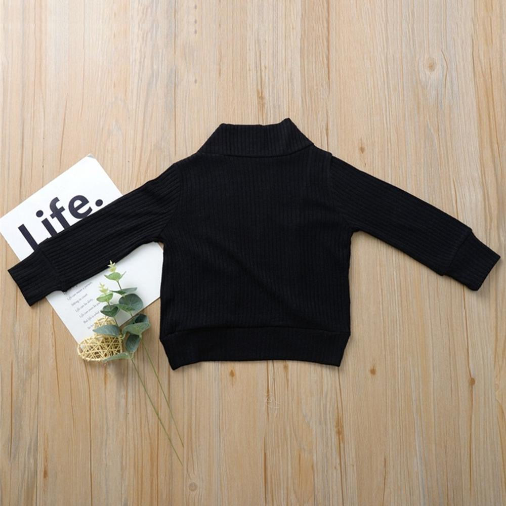 Black Long Sleeve Sweater Cardigan