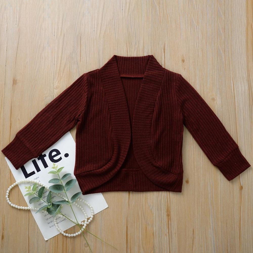 Maroon Long Sleeve Sweater Cardigan
